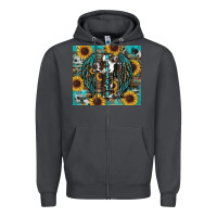 Smoke western blessed sunflower's Zipper Hoodie - RanaPortraitStore