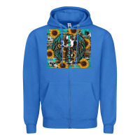 True Royal western blessed sunflower's Zipper Hoodie - RanaPortraitStore