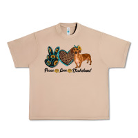 Burro peace love dachshund Urban Heavy Tee - RanaPortraitStore