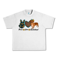 Lunar Rock peace love dachshund Urban Heavy Tee - RanaPortraitStore