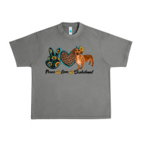 Tornado peace love dachshund Urban Heavy Tee - RanaPortraitStore