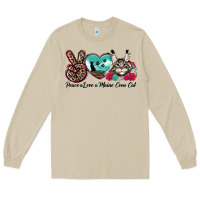 Mushroom peace love maine coon cat Long Sleeve Tee - LillyAllenDesigns
