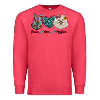 Cardinal peace love pomeranian Premium Sweatshirt - RanaPortraitStore