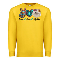 Lemon peace love pomeranian Premium Sweatshirt - RanaPortraitStore