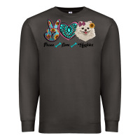 Smoke peace love pomeranian Premium Sweatshirt - RanaPortraitStore