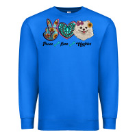 True Royal peace love pomeranian Premium Sweatshirt - RanaPortraitStore