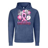 Vintage Denim Balloons cancer ribbon survivor Vintage Hoodie - Artiststas
