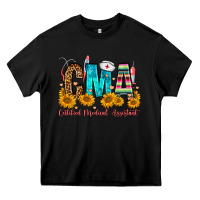 Black CMA Certified Medical Assistant Heavy Core Tee - FaDigitalArtStudio