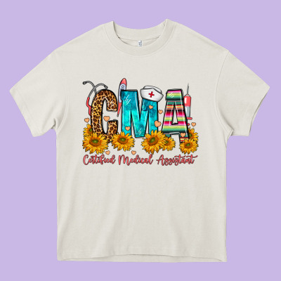 Cma Certified Medical Assistant Heavy Core Tee Designed By Fadigitalartstudio