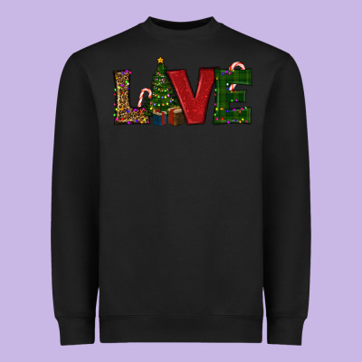 Christmas Tree Love Heavyweight Sweatshirt Designed By Ranaportraitstore
