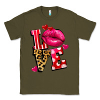 Army Green Western love lips Classic Tee - FaDigitalArtStudio