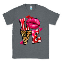 Charcoal Heather Western love lips Classic Tee - FaDigitalArtStudio