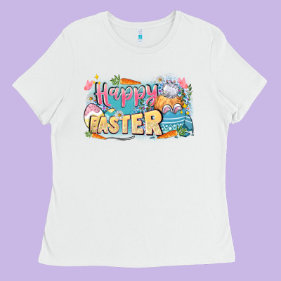 Happy Easter Ladies Tee Designed By Lillyallendesigns