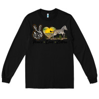 Black peace love zebra Long Sleeve Tee - LillyAllenDesigns