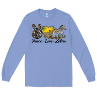 Colony Blue peace love zebra Long Sleeve Tee - LillyAllenDesigns