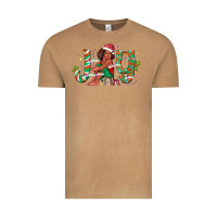 Vintage Camel Joy Girl Black Vintage Tee - CowhideDigitalArt
