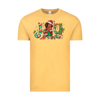 Vintage Mustard Joy Girl Black Vintage Tee - CowhideDigitalArt