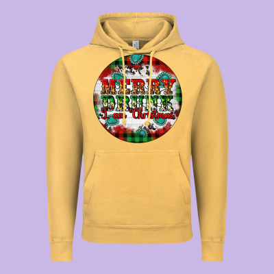 Merry Drunk I'am Christmas Vintage Hoodie Designed By Artiststas