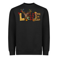 Black christmas reindeer love Heavyweight Sweatshirt - RanaPortraitStore