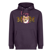 Plum Corgi Mom Heavyweight Hoodie - Jasminsmagicworld