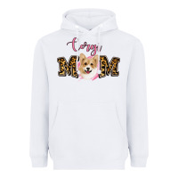 White Corgi Mom Heavyweight Hoodie - Jasminsmagicworld