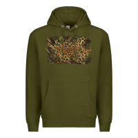 Army Green Camouflage Leopard Background Premium Hoodie - Jasminsmagicworld