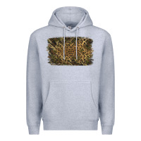 Heather Grey Camouflage Leopard Background Premium Hoodie - Jasminsmagicworld