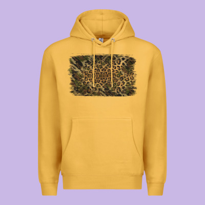 Camouflage Leopard Background Premium Hoodie Designed By Jasminsmagicworld