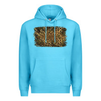Ocean Blue Camouflage Leopard Background Premium Hoodie - Jasminsmagicworld
