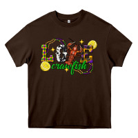 Chocolate Brown mardi gras love crawfish Heavy Core Tee - FaDigitalArtStudio