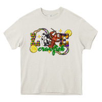 Cream mardi gras love crawfish Heavy Core Tee - FaDigitalArtStudio