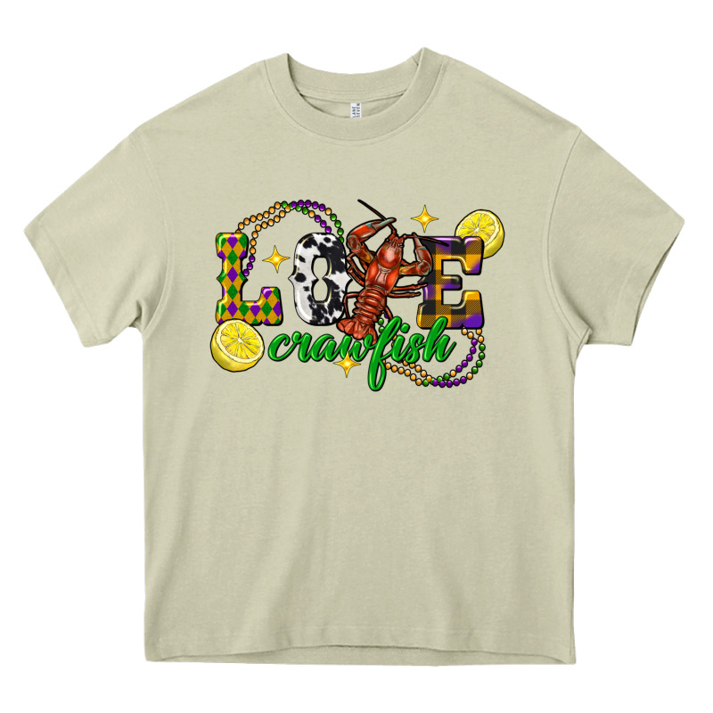 Mardi Gras Love Crawfish Heavy Core Tee by FaDigitalArtStudio | Teevron