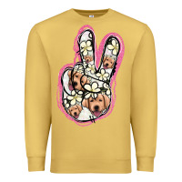 Antique Gold Jack Russel Peace Sign Premium Sweatshirt - Jasminsmagicworld
