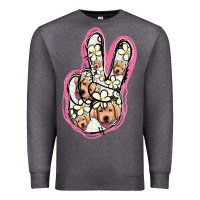 Charcoal Heather Jack Russel Peace Sign Premium Sweatshirt - Jasminsmagicworld
