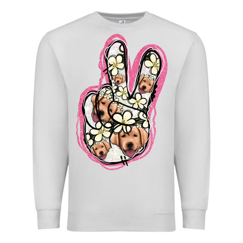 Jack Russel Peace Sign Premium Sweatshirt by Jasminsmagicworld | Teevron