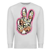 Dove Grey Jack Russel Peace Sign Premium Sweatshirt - Jasminsmagicworld
