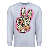 Heather Grey Jack Russel Peace Sign Premium Sweatshirt - Jasminsmagicworld