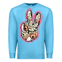 Ocean Blue Jack Russel Peace Sign Premium Sweatshirt - Jasminsmagicworld