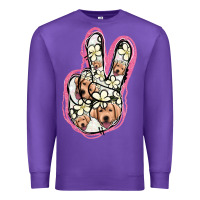 Purple Jack Russel Peace Sign Premium Sweatshirt - Jasminsmagicworld