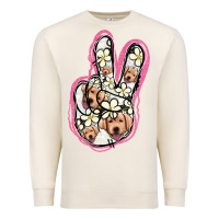 Sandshell Jack Russel Peace Sign Premium Sweatshirt - Jasminsmagicworld
