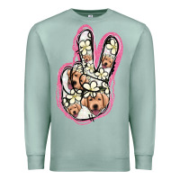 Seafoam Jack Russel Peace Sign Premium Sweatshirt - Jasminsmagicworld