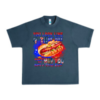 Midnight Navy You Look Like 4th of july makes me hot dog want a Urban Heavy Tee - CowhideDigitalArt