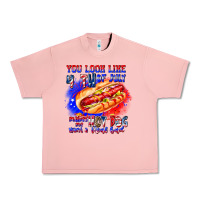 Salmon You Look Like 4th of july makes me hot dog want a Urban Heavy Tee - CowhideDigitalArt