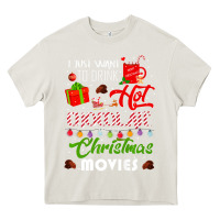 Cream i just want to drink hot chocolate watch christmas movies premium Heavy Core Tee - baoMotion