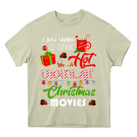 Mossy i just want to drink hot chocolate watch christmas movies premium Heavy Core Tee - baoMotion
