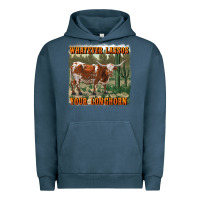 Pigment Midnight Navy whatever lassos your longhorn Urban Hoodie - RanaPortraitStore