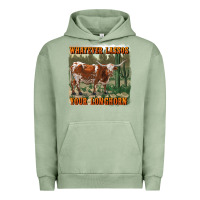 Pigment Oil Green whatever lassos your longhorn Urban Hoodie - RanaPortraitStore