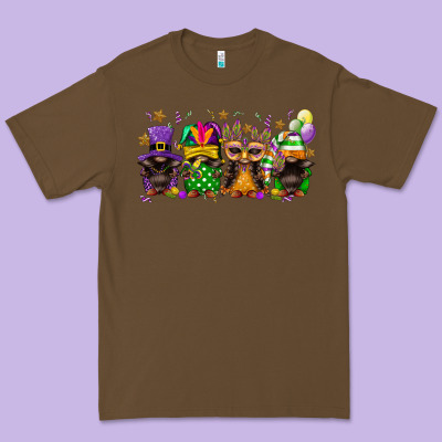 Mardi Gras Afro Gnomies Premium Tee Designed By Fadigitalartstudio