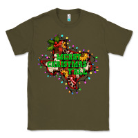 Army Green merry Christmas y'all Texas map Classic Tee - BarkalooDesign