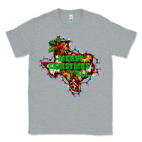 Heather Grey merry Christmas y'all Texas map Classic Tee - BarkalooDesign